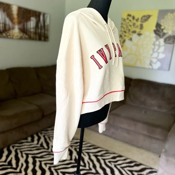Ivy Park Cropped Hoodie Size Large - Picture 2 of 8